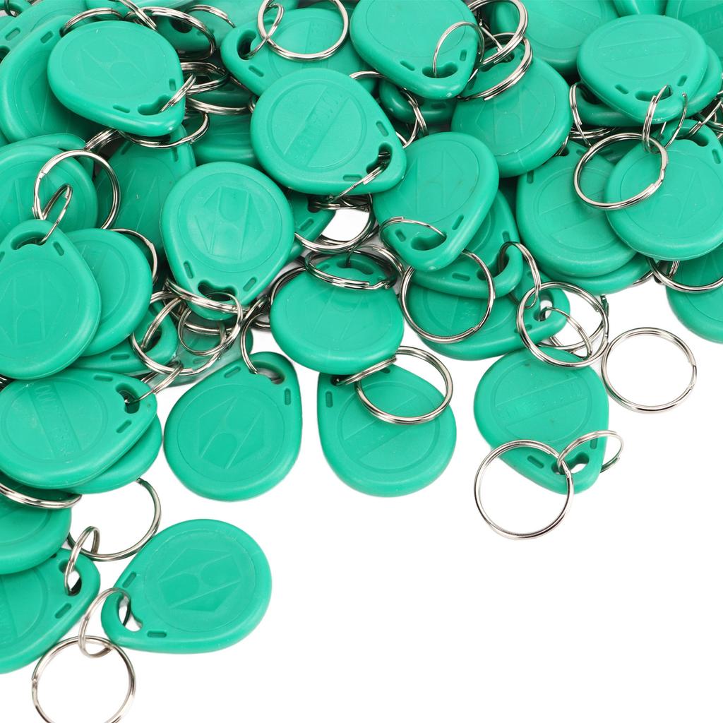 100PCS Door Lock Key Fobs 125KHz Read Only Smart Contactless Proximity ID Card Access Control Tag Dark Green