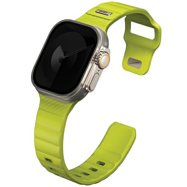 Uniq Pasek Stride Apple Watch Series1/2/3/4/5/6/7/8/9/Se/Se2/Ultra/Ultra 2 42/44/45/49Mm Fkm Rubber Strap Limonkowy/Lime Green