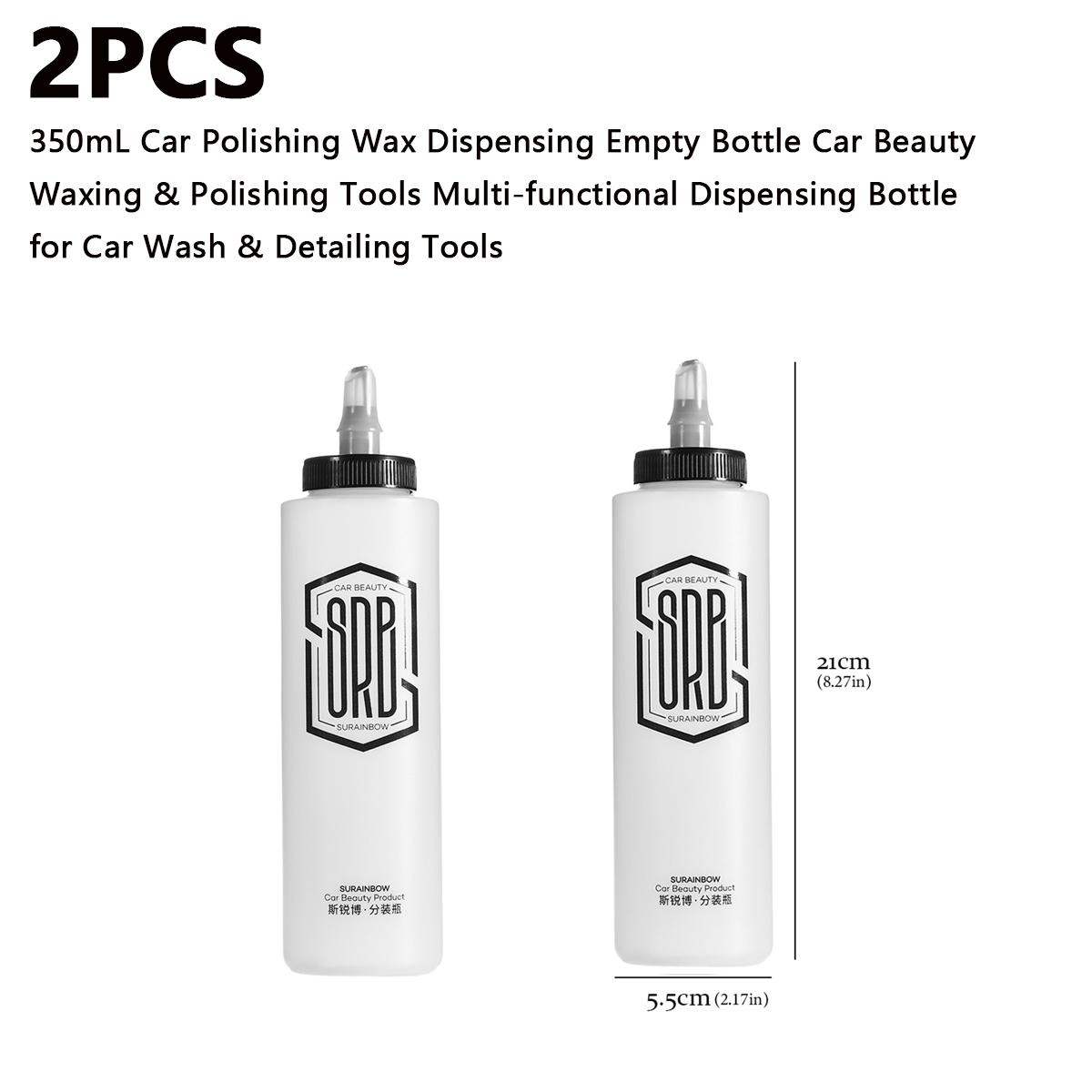 2/5/10PCS 350mL Car Polishing Wax Dispensing Empty Bottle Car Detailing Waxing Polishing Tools For Car Wash Detailing Tools PE