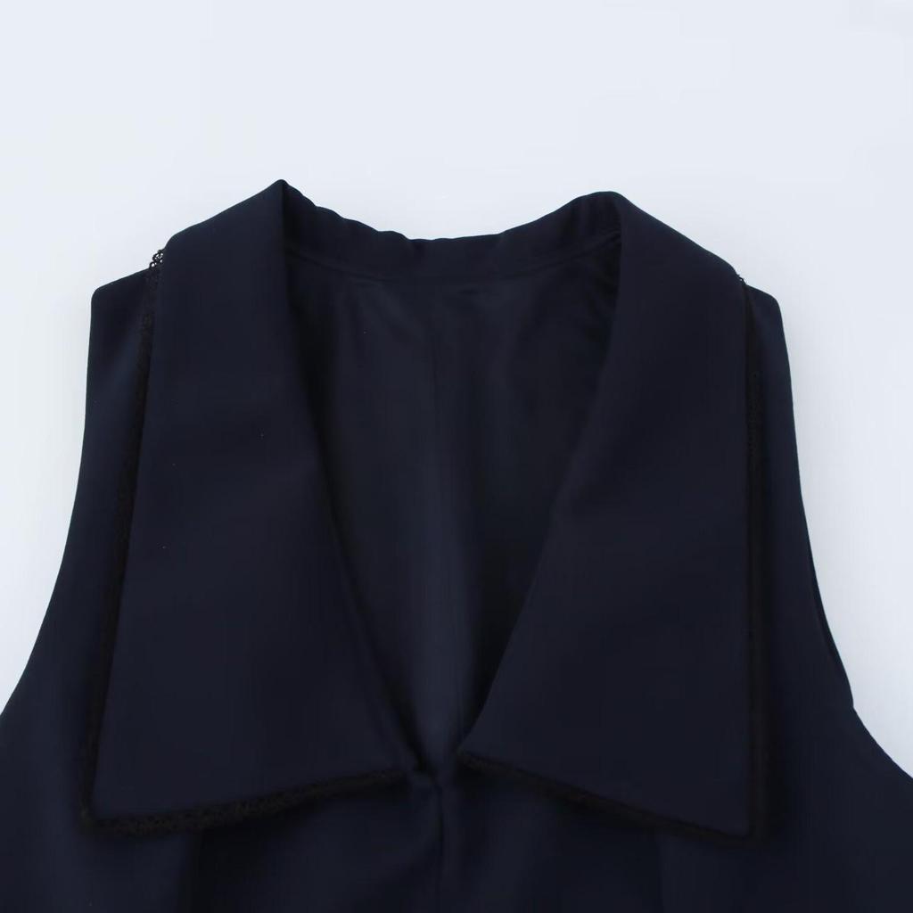 TAOP&ZA Women's Slimming Wide Swing Turn-Down Collar Dress - Spring/Summer Collection