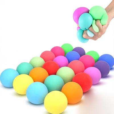 Dekompressionsball aus Ton, zum Kneifen und Quetschen, TPR-Weichgummi, langsamer Rückprall, Entriegelungsball, Dekompressionsspielzeug, Farbe zufällig