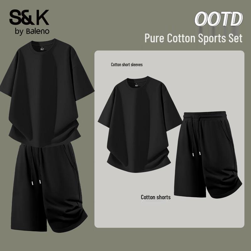 Baleno Men s Pure Cotton Summer T-Shirt & Shorts Set 3XL