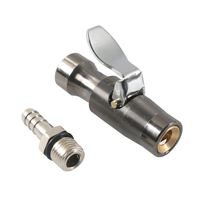 Efficient Locking On Air Chuck 1/4 Inch FNPT Closed Flow For Tire Inflator Gauge Compressor Use No Leakage Home Garage
