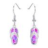 Summer Beach Women Rhinestone Flip Flops Pendant Hook Earrings Jewelry Gift