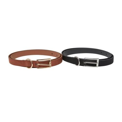 Urban Classics Embossed Synthetic Leather Belt (Pack of 2)