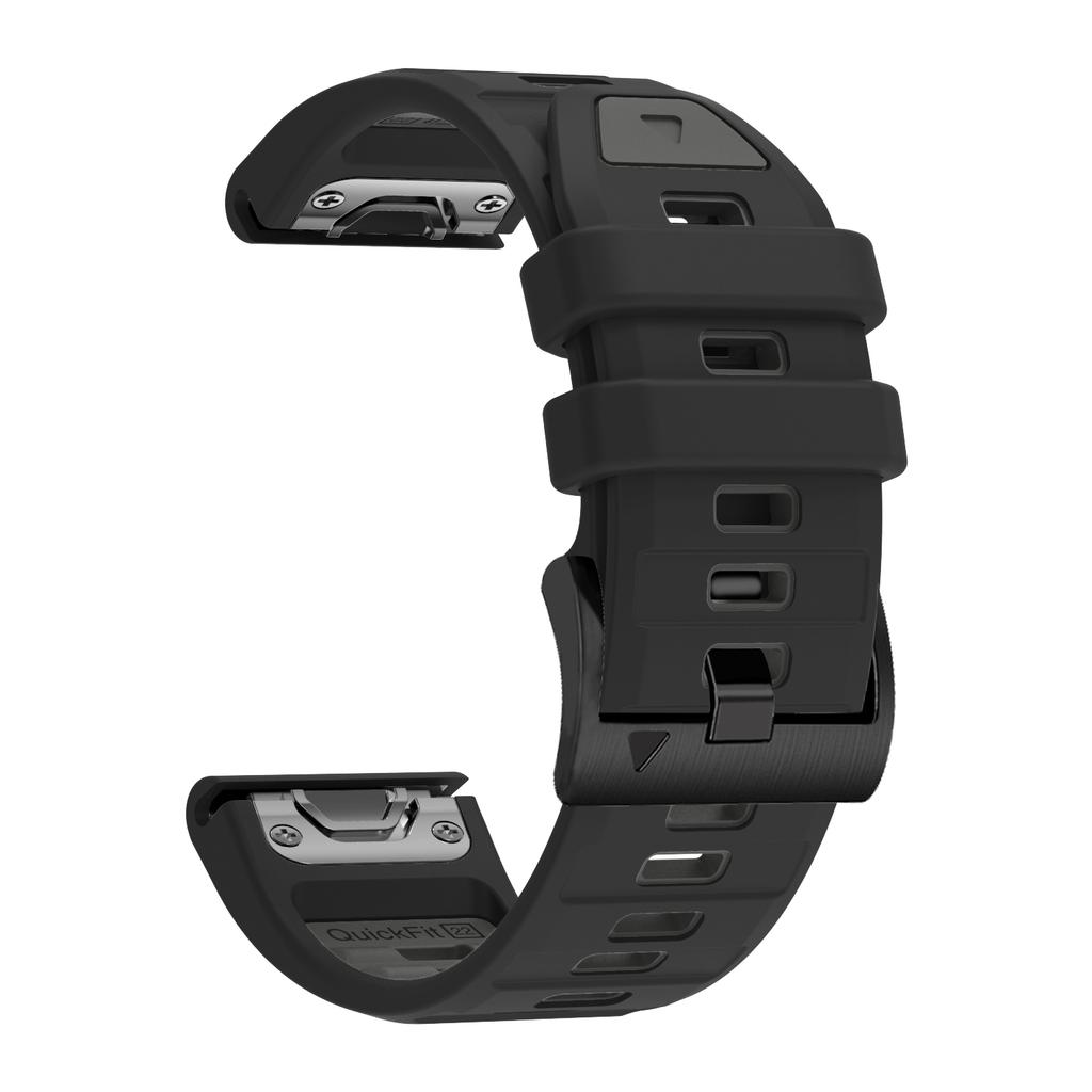 Řemínek k hodinkám Tactix 8 pro Garmin Fenix 8 47mm 51mm 7 7X 6 Pro 5 5X/Epix Pro/Descent G1 G2 QuickFit 22/26mm Silikonový náramek