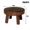 Wooden Plant Stand Flower Pot Base Holder Stool Indoor Outdoor Garden Succulent Pots Tray Flower Display Plant Stand SmallStool