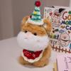 Cute Big Face Cat With Birthday Hat Fruit Cake Snack Bib Decor Kawaii Grey Orange Cats Kittens Plushie For Kids Birthday Gift