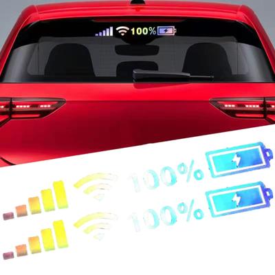 2 Pezzi Adesivi Impermeabili per Vetro Auto Accattivanti Personalità Belli Autoadesivi Decorativi Attraenti Segnale Wi-Fi