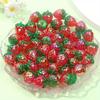 5/10pcs Acrylic Strawberry Beads Transparent UV Plated Decorative Beads, Colored Strawberry Beads, Beads and Bead Accessories,