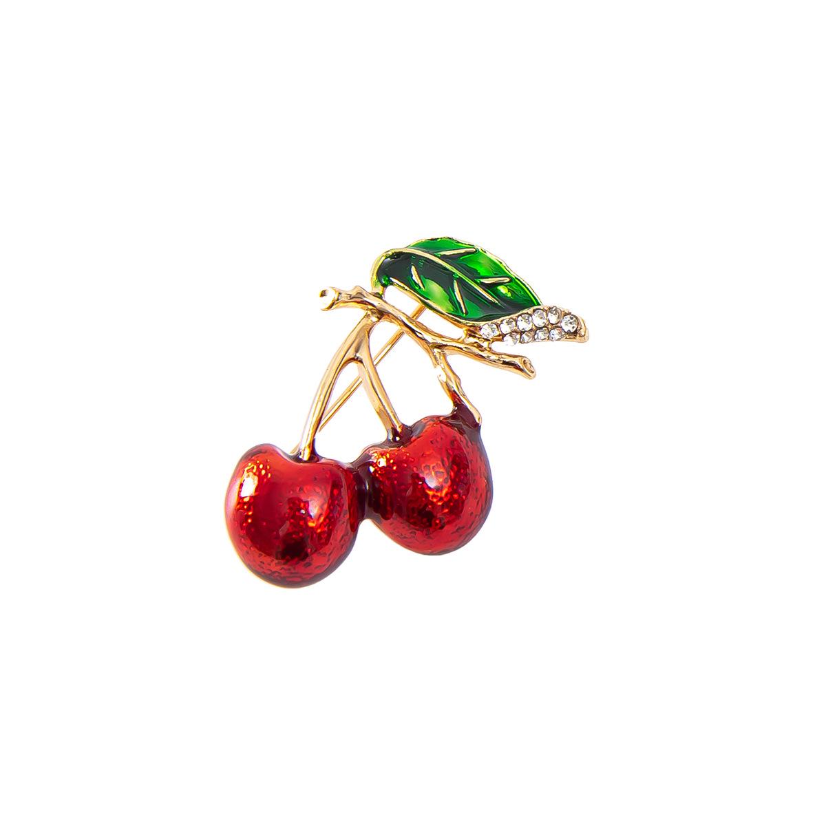 

Rhinestone Watermelon Brooch Pin - Creative Fruit Design Corsage Accessories