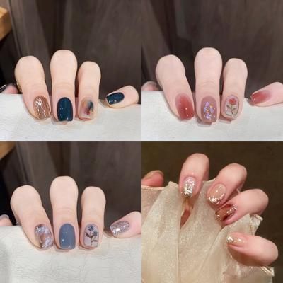 Nail Art Sticker Smudge Gradual Change Bronzing Nail Art Sticker Tulip Cartoon Cute Sticker Nail Art Sticker Can Be Torn
