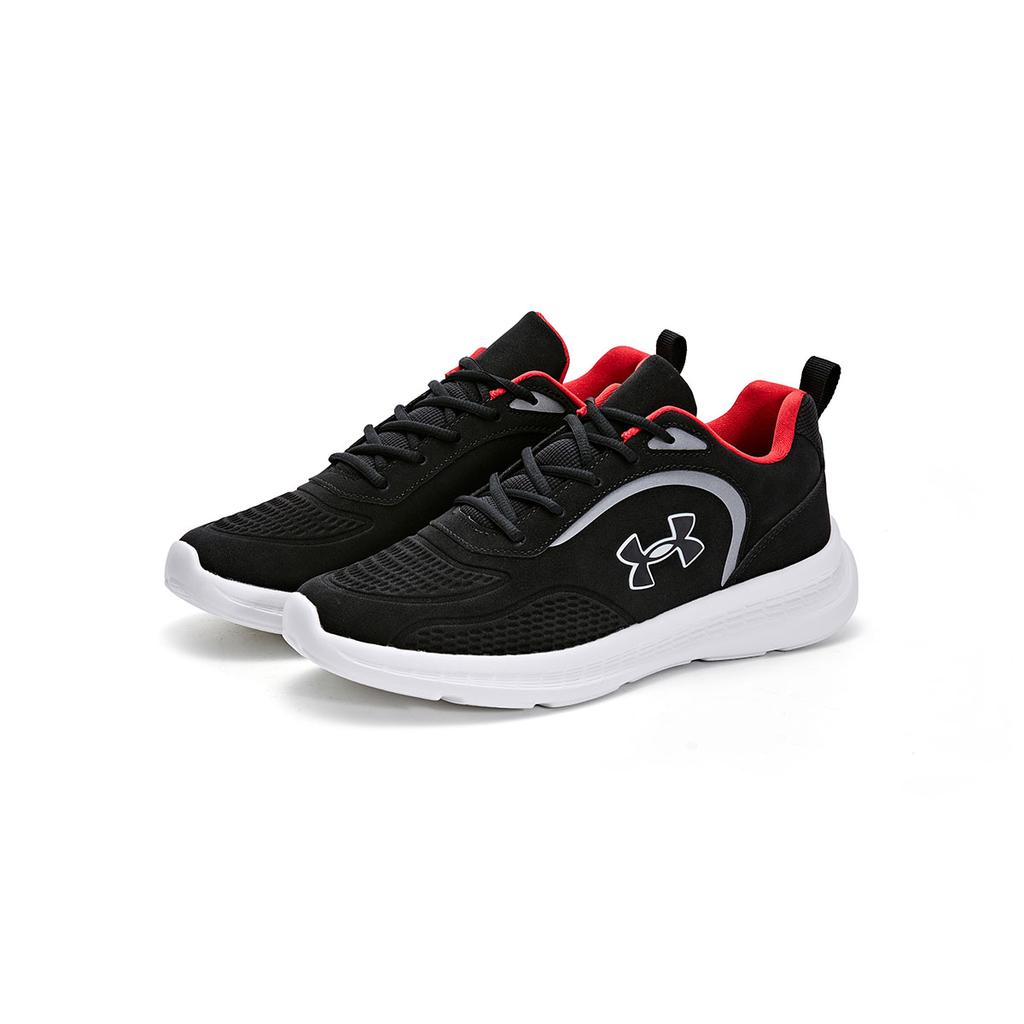 Under Armour Breathable Durable Shock Absorbing Support Low Top Running Shoes Kids Sneakers Black 2341115-001