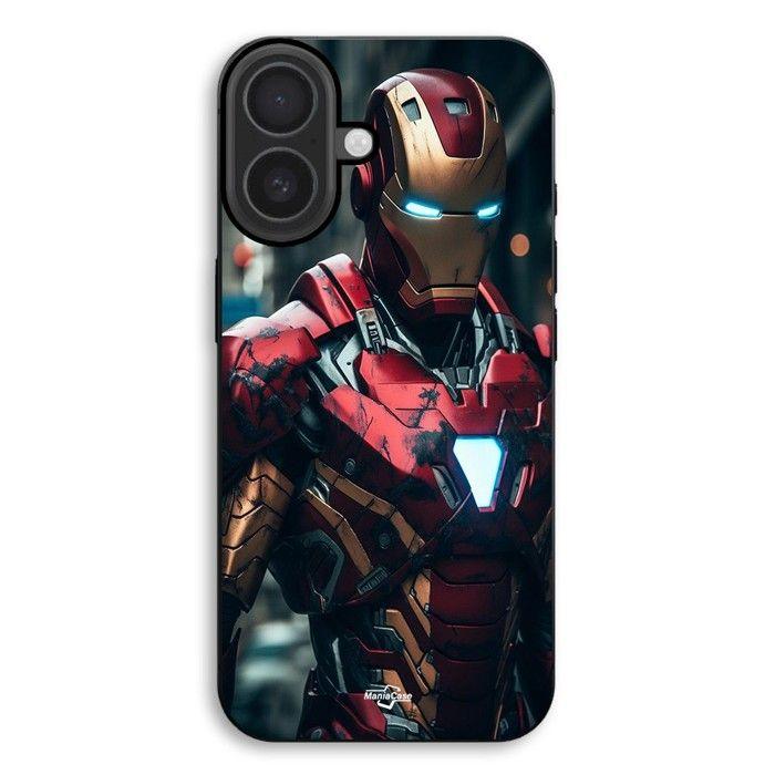 Coque de téléphone - MANIACASE - iPhone 17 - Silicone TPU - Souple - Iron Man combat