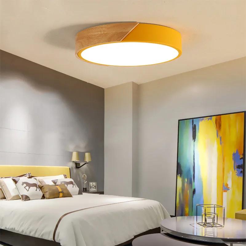 30cm LED Ceiling Light Bedroom Ultra Thin Lamp Wooden Ceiling Lamp Remote Control Living Room Lighting Kitchen Corridor Balcony