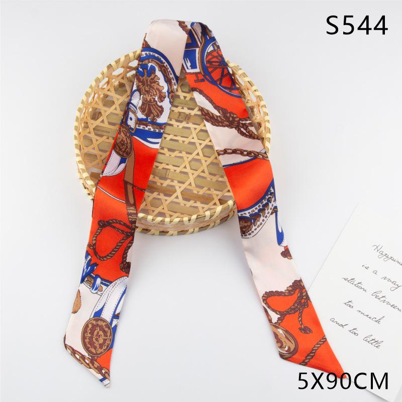 Versatile Vintage Silk Scarf: Hair Tie, Headband, Bag Accessory