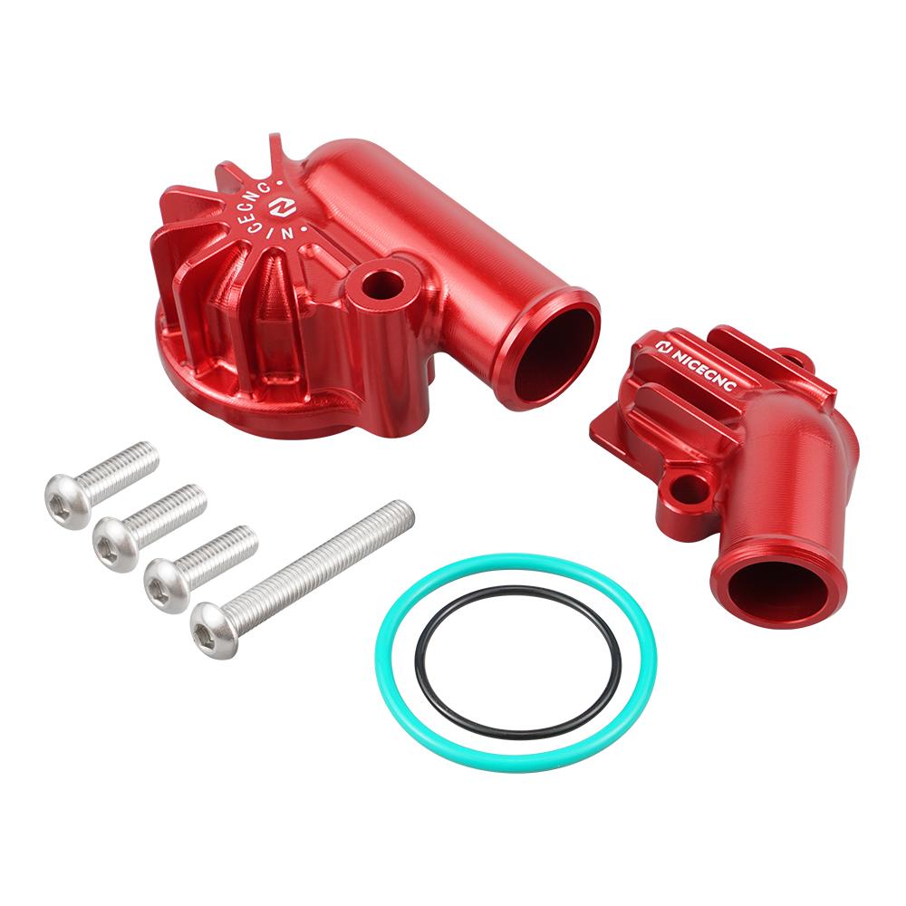 NICECNC 700 Raptor Water Pump Inlet & Outlet Cover For Yamaha Raptor 700 2006-2024 700R 2009 2011-2024 Billet Aluminum Leakproof