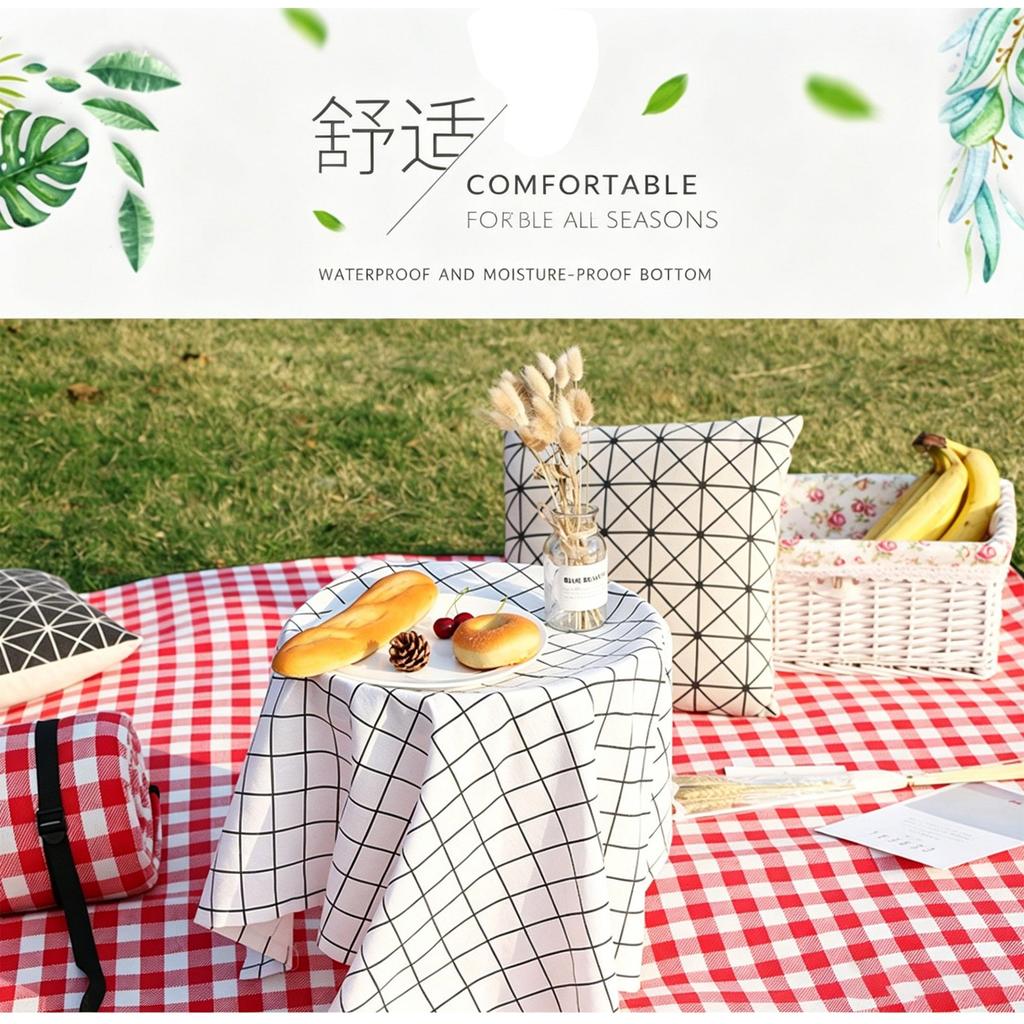 Portable Large Picnic Blanket Waterproof Sandproof Beach Mat, Sponge Outdoor Camping Mat, Large Lawn Mat for Park Beach Travel Hiking Family Gathering
