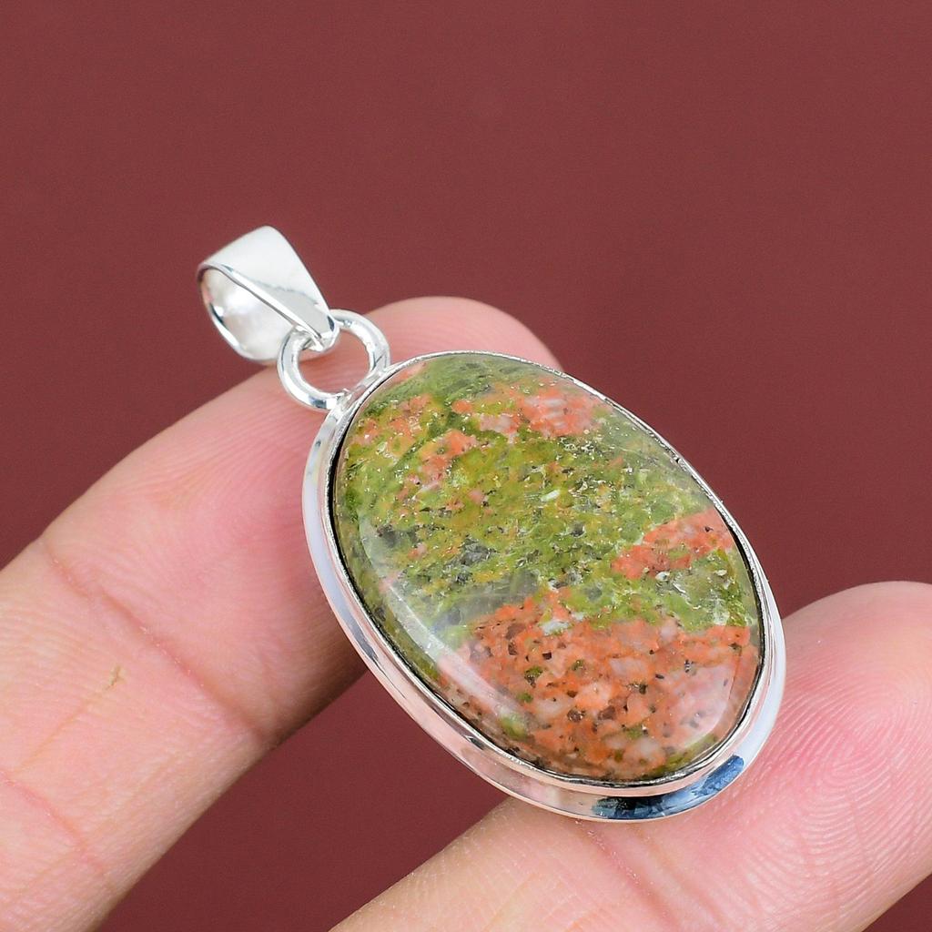 Unakite Pendant Handmade Pendant Natural Gemstone Pendant 925 Sterling Silver Pendant Awesome Unakite Jewelry Stylish Pendant Gifts For Her