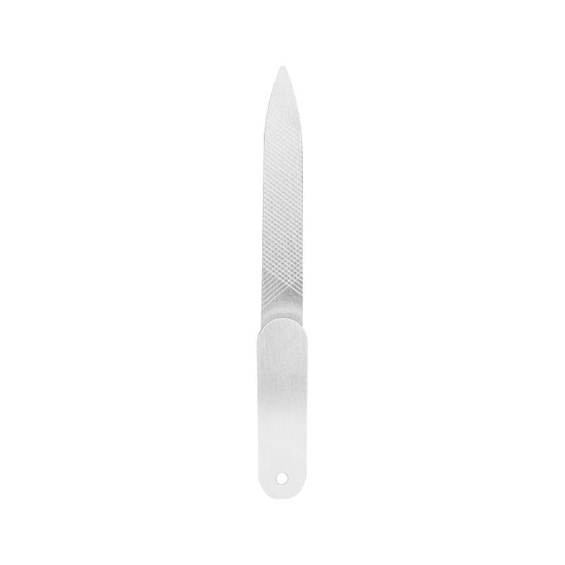 Portable Double-Sided Gray Stainless Steel Nail File for Thick Toenails