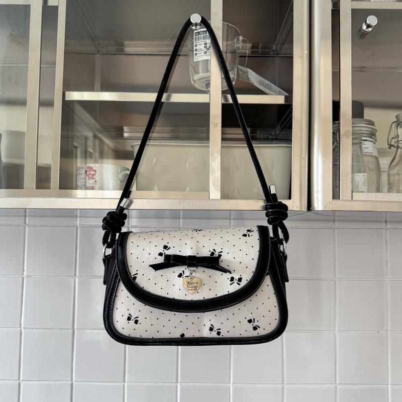 

Модная женская сумка-тоут, новая сумка-подмышка с бантом, универсальная сумка через плечо большой вместимости чёрный