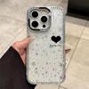 Simple Lucky Love Sparkling Diamond Phone Case Suitable for iPhone 17 16 15 14 13 12 11 Pro/Max/Plus Anti Drop and Anti Shock