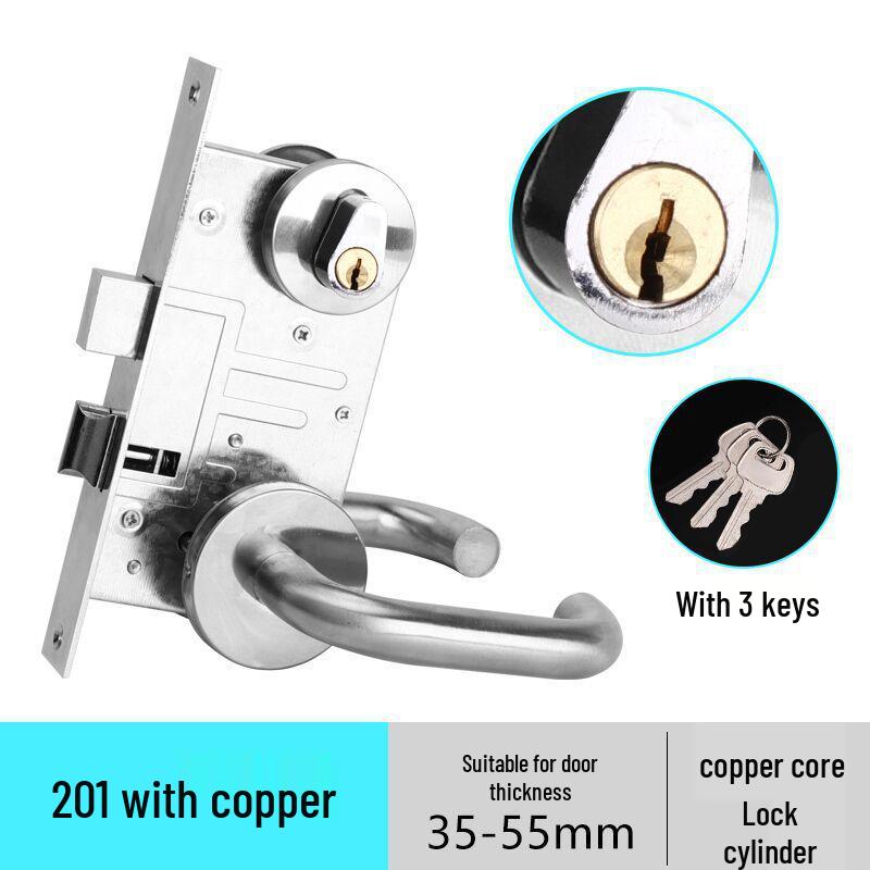 Stainless Steel Emergency Safety Fire Door Lock - Anti-Theft Corridor/Hallway Lock