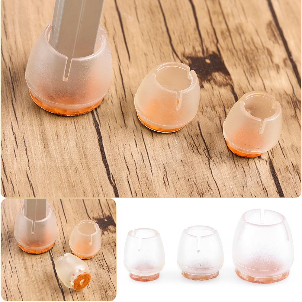 16pcs Cups Socks Round Bottom Silicone Pads Chair Leg Caps Non-Slip Covers Furniture Feet