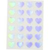 Sticker holographique Coeur 1,7 x 1,5 cm 48 pièces
