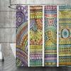 Mandala Boho Dusjforheng Fargerikt Blomstermønstret Baderomsforheng for Hjem Badekar Dekorasjon Vanntett Polyesterstoff med Kroker