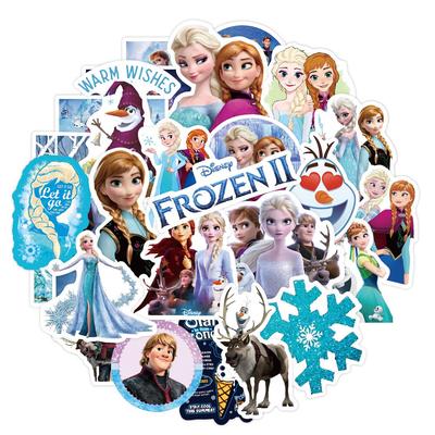 50 Frozen Elsa Cartoon Prinzessinnen Aufkleber für DIY Dekoration: Notebook, Wasserbecher, Koffer, Mobiltelefon