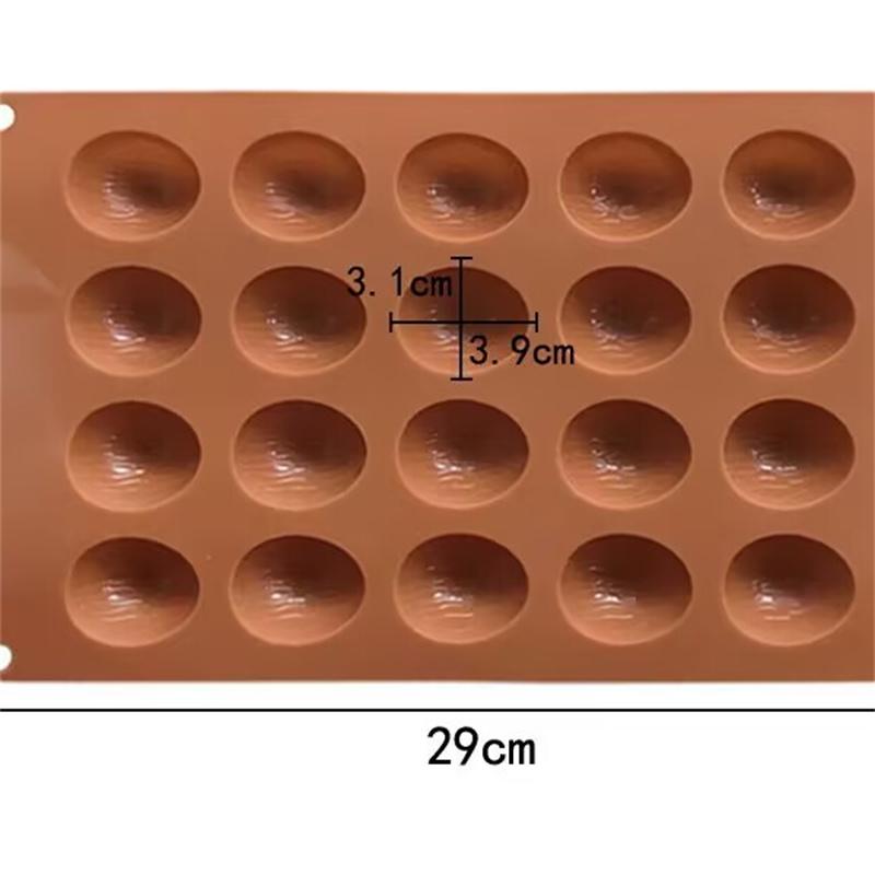 20 Holes Walnuts Nuts Shape Silicone Chocolate Moulds Fondant Pudding Mold Household DIY Cake Baking Tools