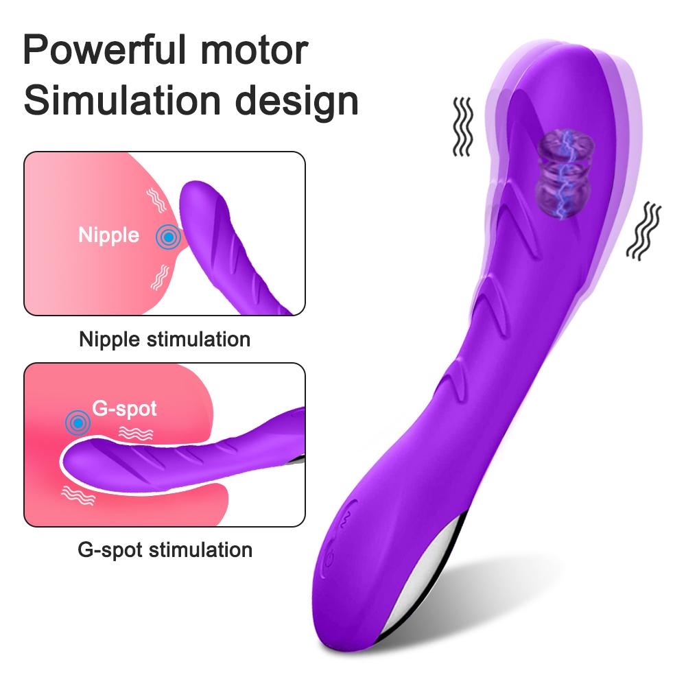 POMFW G-Spot Dildo Vibrator For Kvinner Klitoris Stimulator Myk Silikon Realistiske Vibratorer Sexy Leker Kvinne