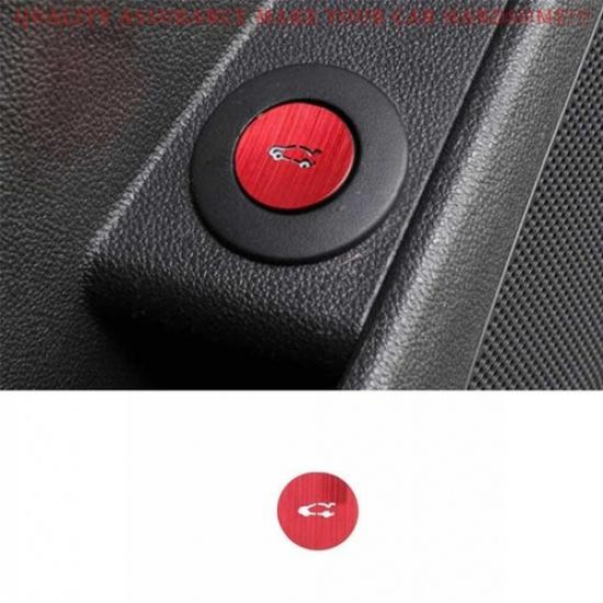 For Buick Lacrosse 2017-2019 Red Alloy Tailgate Rear Door Button Cover Trim 1PCS
