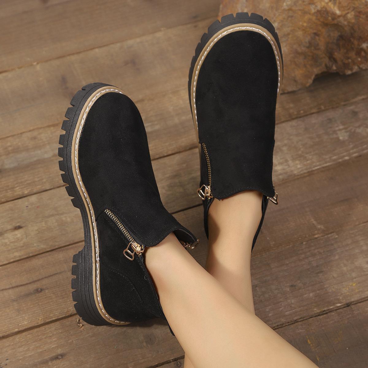 

Women Comfortable Ankle Boots New Casual Anti-slip Platform Boots Fashion Outdoor High Top Wedding Shoes Women Zapatos De Mujer 36