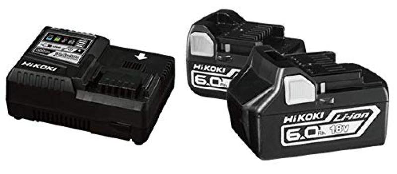 HiKOKI Cordless Driver Drill Rechargeable Lithium Ion Quick Spare Case Included 14.4V 6.0Ah Battery, Charger, Battery, DS14DBSL(2LYPK)