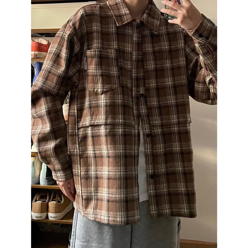 2024 Letter Long Sleeve Shirt Japanese Hong Kong Style Ins Loose Shirt Boys Summer Trendy Versatile Casual Coat