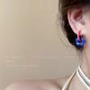 Dopamine Contrast Color Flower Ear Buckles Women'S Summer Sweet And Cute Earrings Earrings Small Earrings