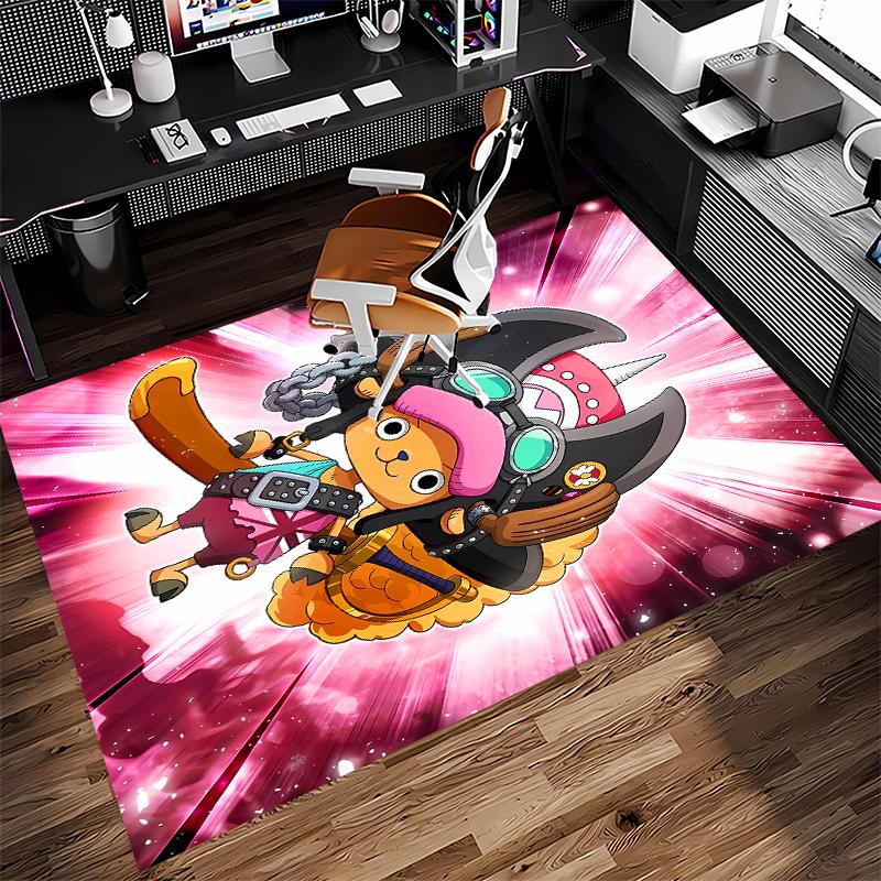 1pc One Piece Tony Tony Chopper Print Area Rug - Soft, Washable Non-Slip Indoor Mat for Office Chairs, Living Room, Home Office Decorative Rug