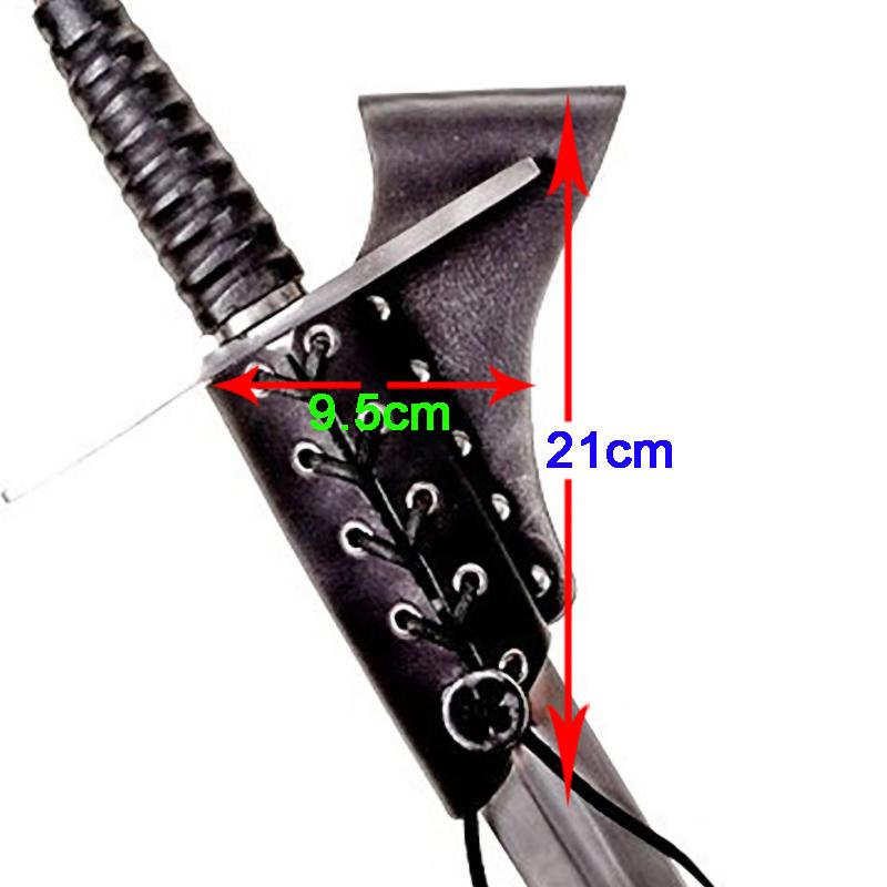 Mittelalterliche Vintage PU-Leder Schwertscheide Axtklingenkoffer Gürteltasche Wikinger Ritter Scheide Larp Cosplay Requisiten Schwert Halter