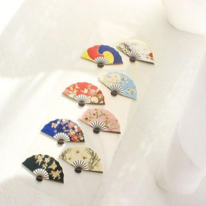 Korean Traditional Fan & Bojagi Gift Stickers – 5 Sheets