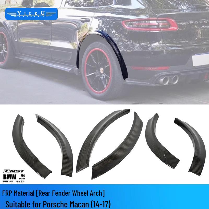 Compatible with Porsche Macan 14-17 CMST Carbon Fiber Body Kit: Front and Rear Lips, Tail Wing, Fender.