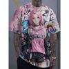 Men's T-shirt Cartoon Sexy Girl graphic T shirts Summer Fashion Casual streetwear 3D