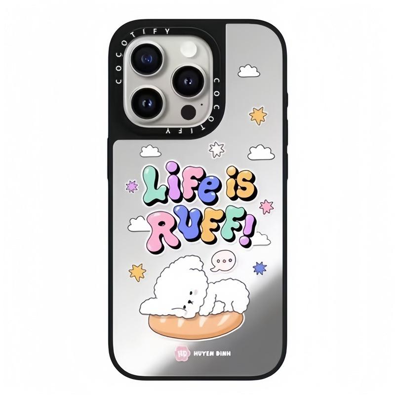 Cute Little Puppy for Apple 16pro Max for IPhone14Plus13 12 15 High-end Fashion Brand Mirror