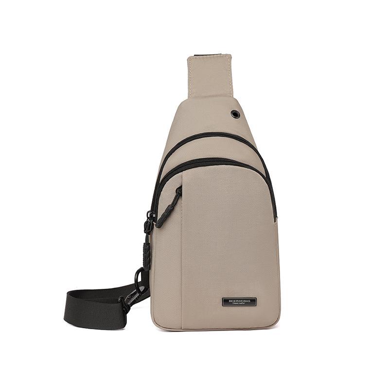 

Мужская водонепроницаемая нагрудная сумка из Оксфорда: 2025 Повседневный спортивный рюкзак через плечо Small 3505 бежевый