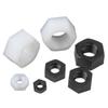 Black White Nylon Hex Nuts M2 M2.5 M3 M4 M5 M6 M8 M10 M12 Plastic Hexagon Nut Insulating Fastener for DIY Electronics 3D Printer