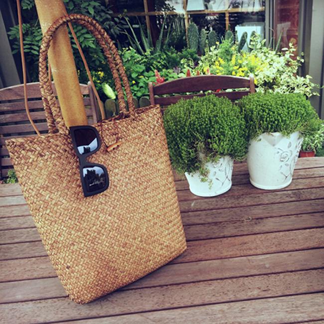 rattan shopper bolsa