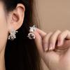Cold Fireworks Ice Crystal Ball Stud Earrings, Personalized Fashion Niche High-End Simple Earrings