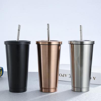 Tazza da caffè in acciaio inossidabile Tazza termica da 500 ml con coperchio Boccali da birra per tazza da tè Thermos Tazza in metallo Drink S