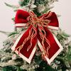 1 piece Christmas Decorations High end Gold Velvet Bow Christmas Plush Bow Large Red Christmas Tree Wreath Decoration